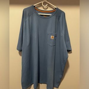 Men’s Carhartt Relaxed Fit Force Short Sleeve T-Shirt with Pocket Fog Blue
